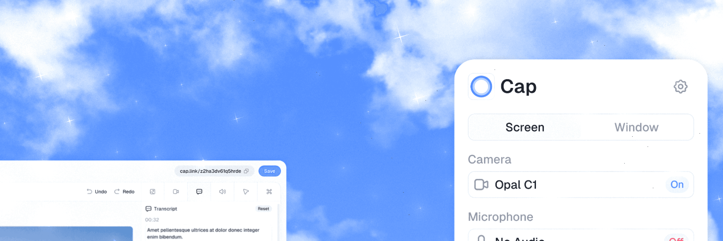 Cap banner