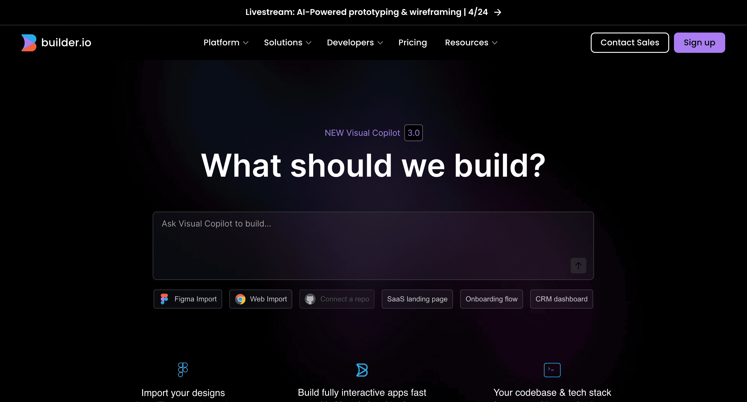 Builder.io screenshot