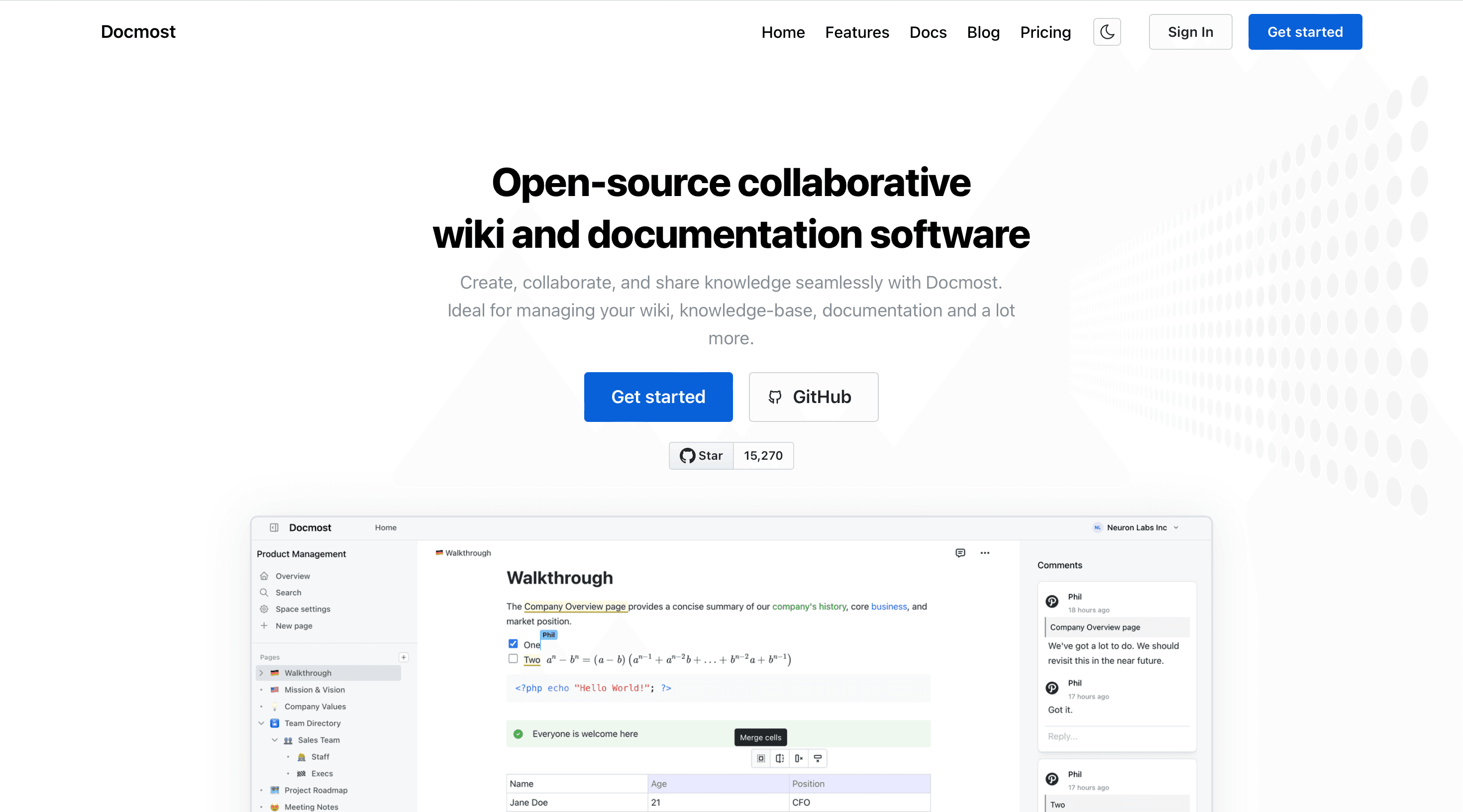 Docmost screenshot