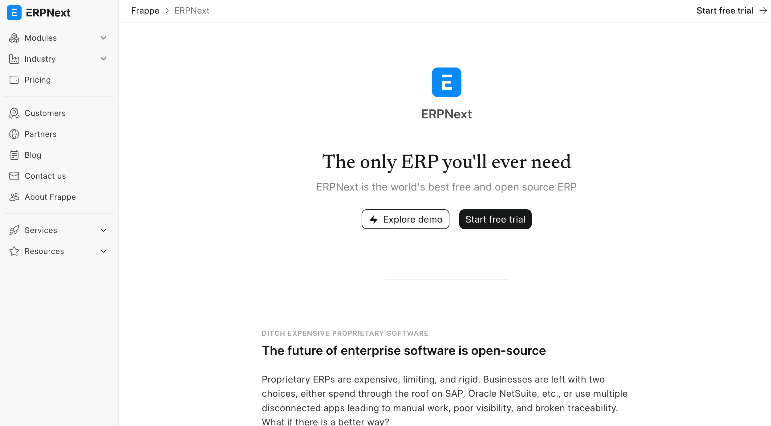 ERPNext screenshot