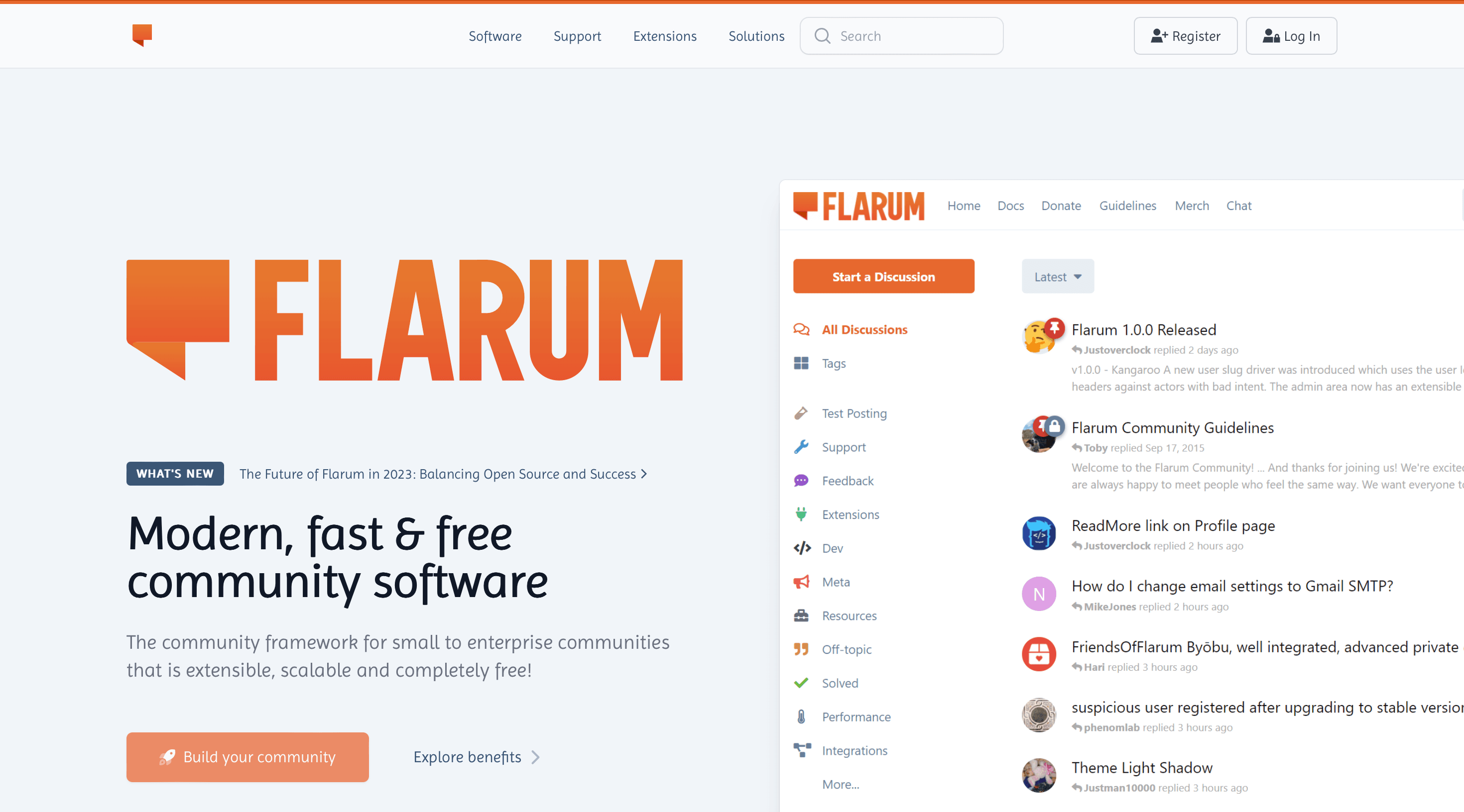 Flarum screenshot