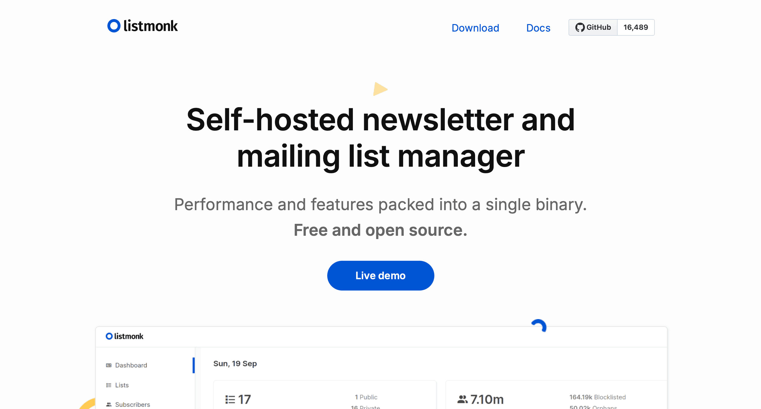 Listmonk screenshot