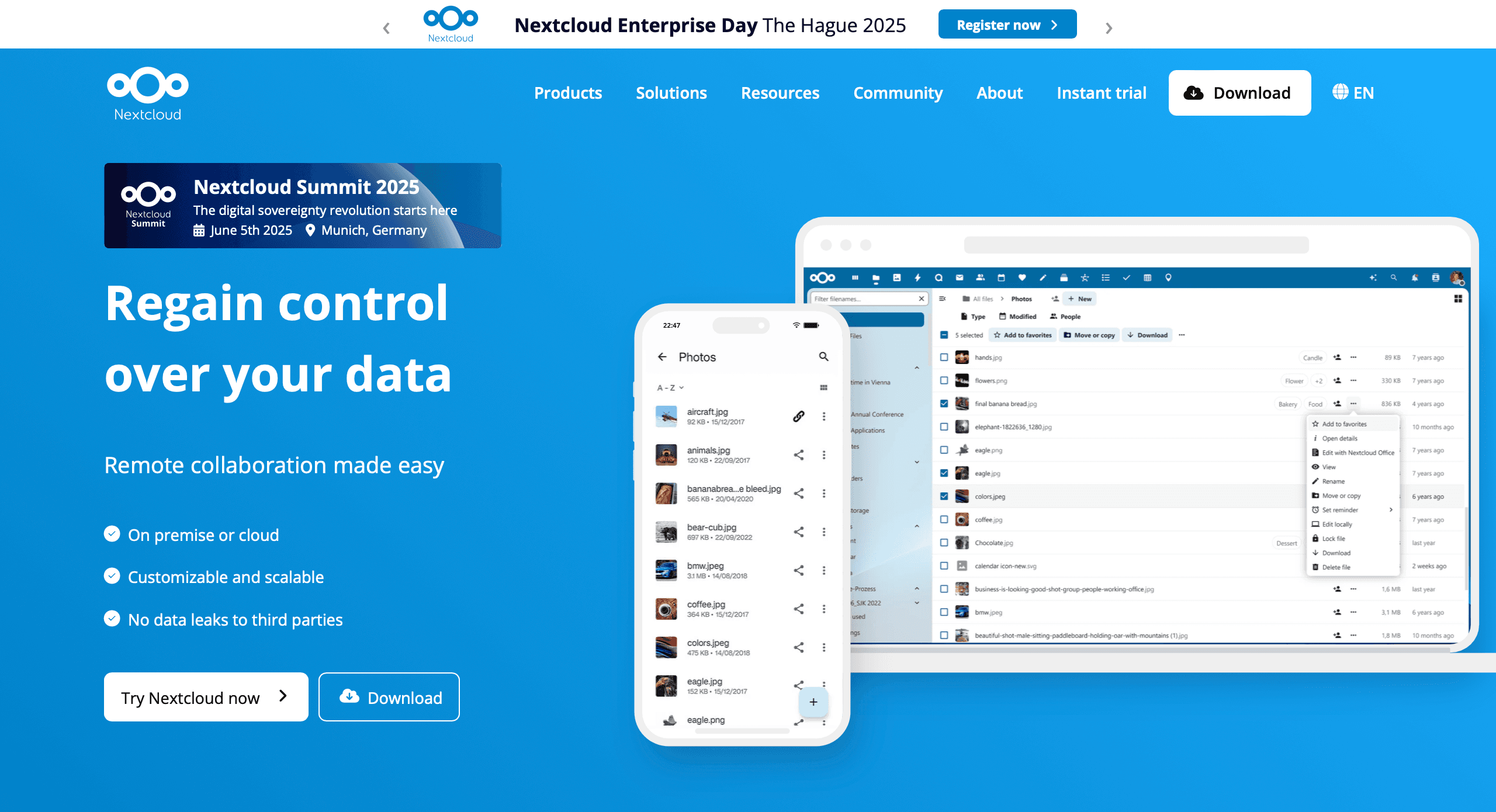 Nextcloud screenshot