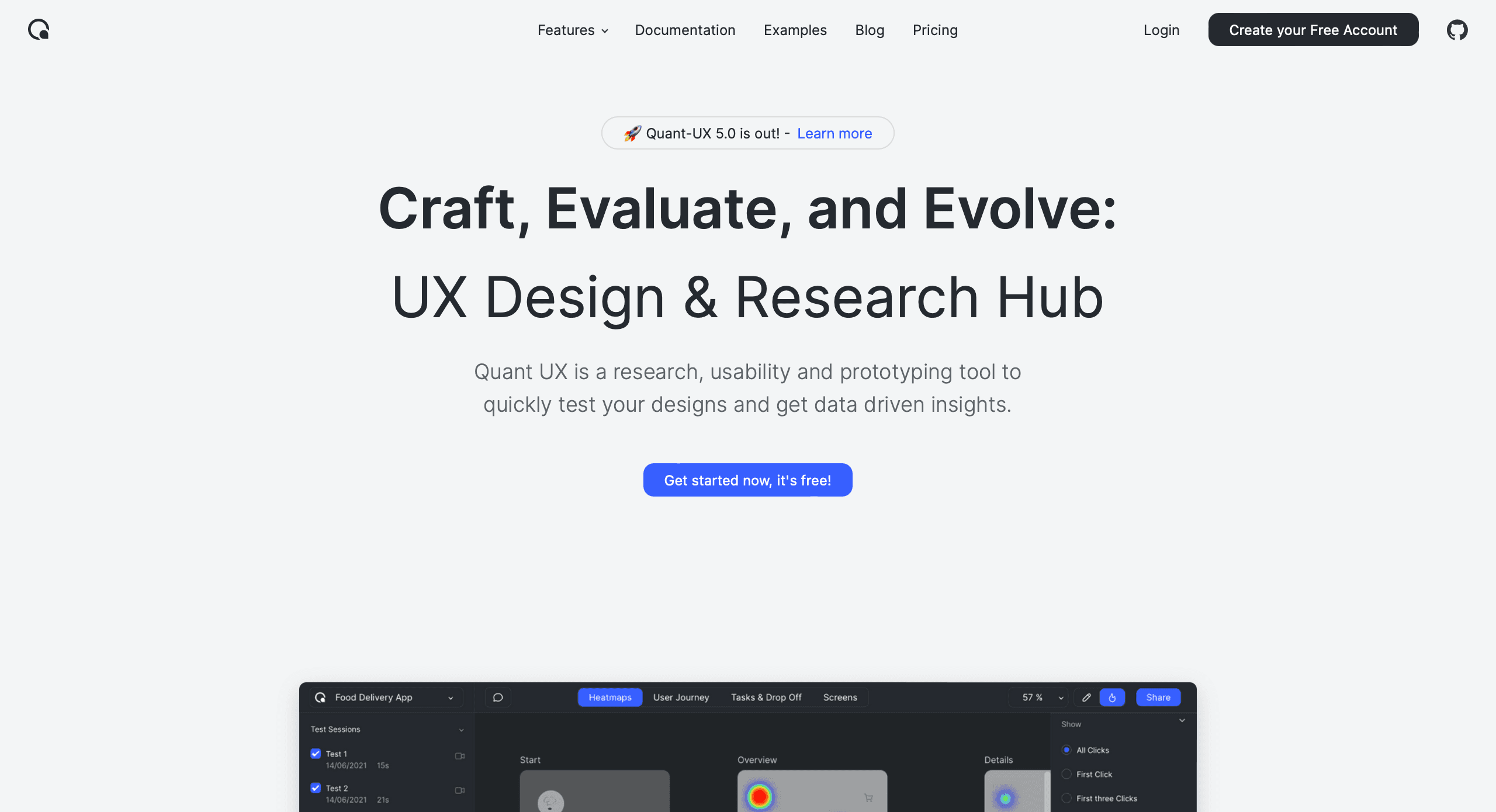 Quant UX screenshot
