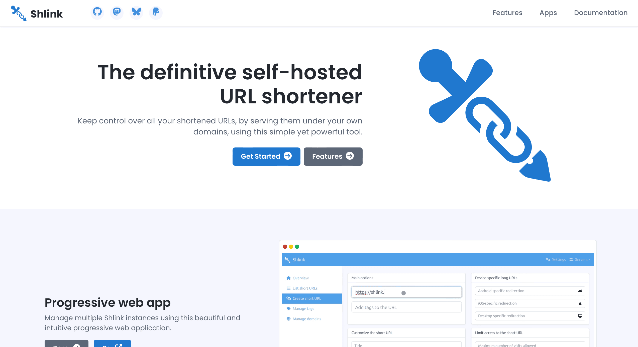 Shlink screenshot