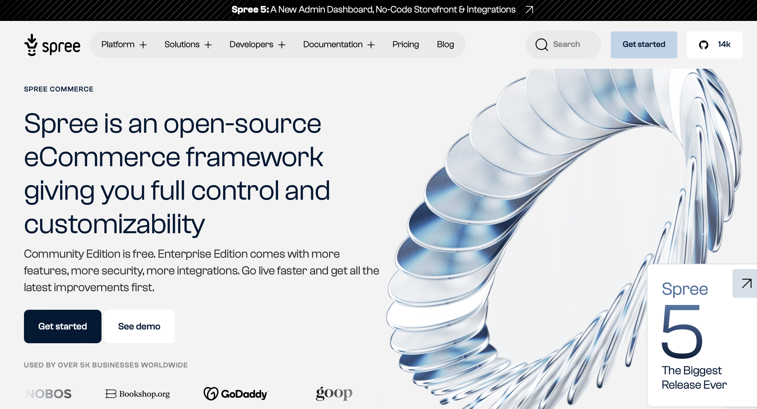 Spree Commerce screenshot
