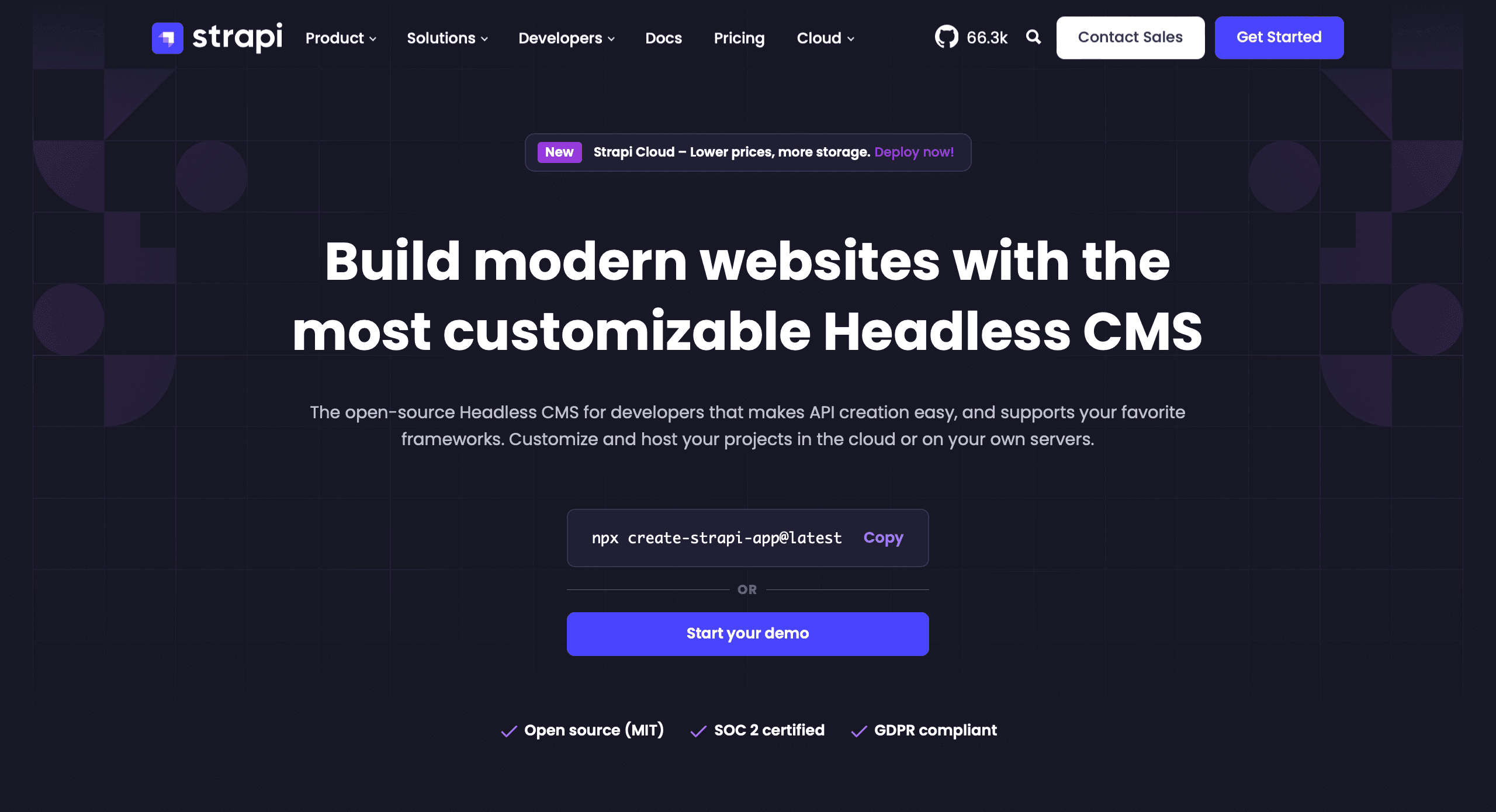 Strapi screenshot