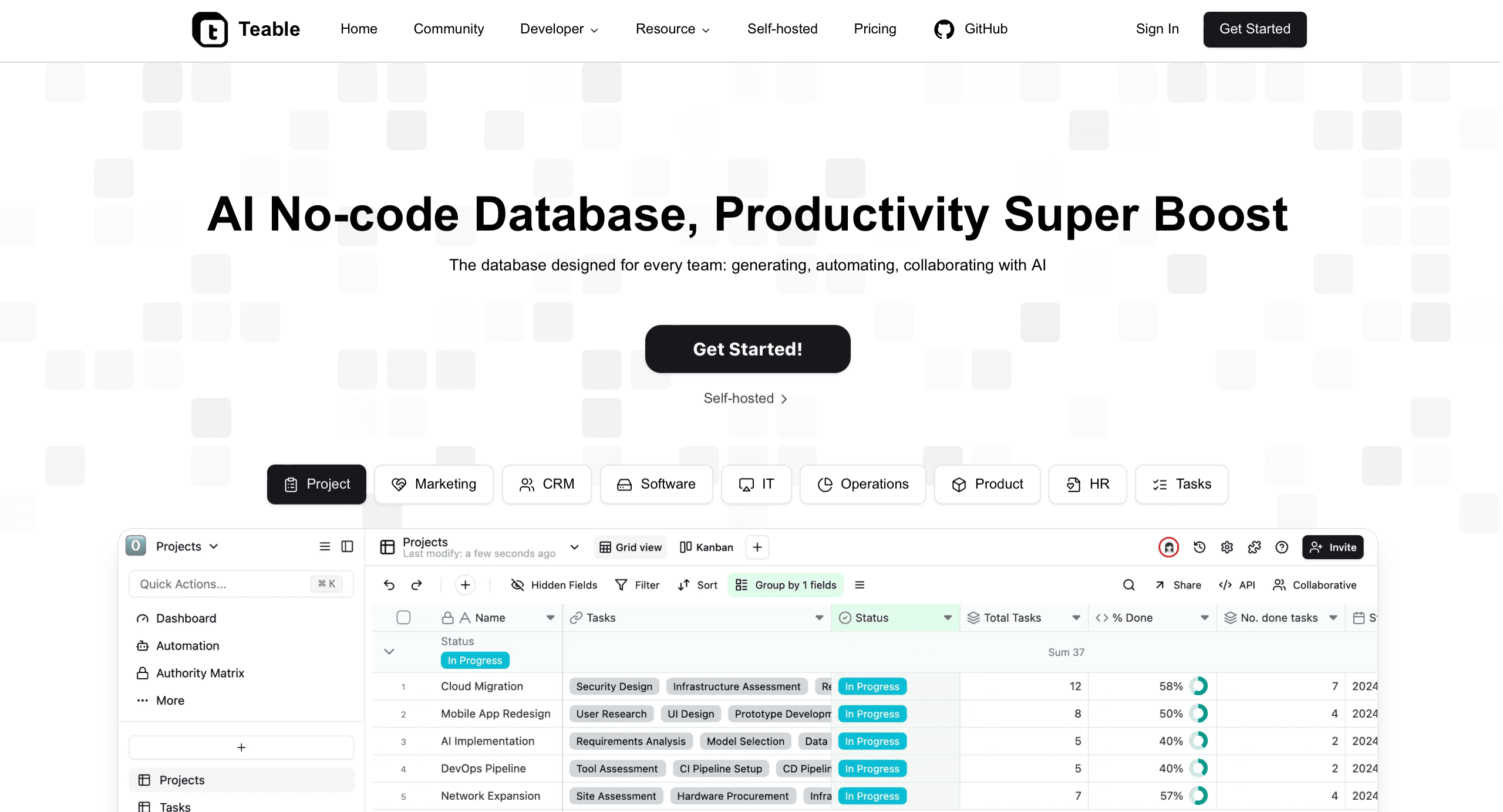 Teable screenshot
