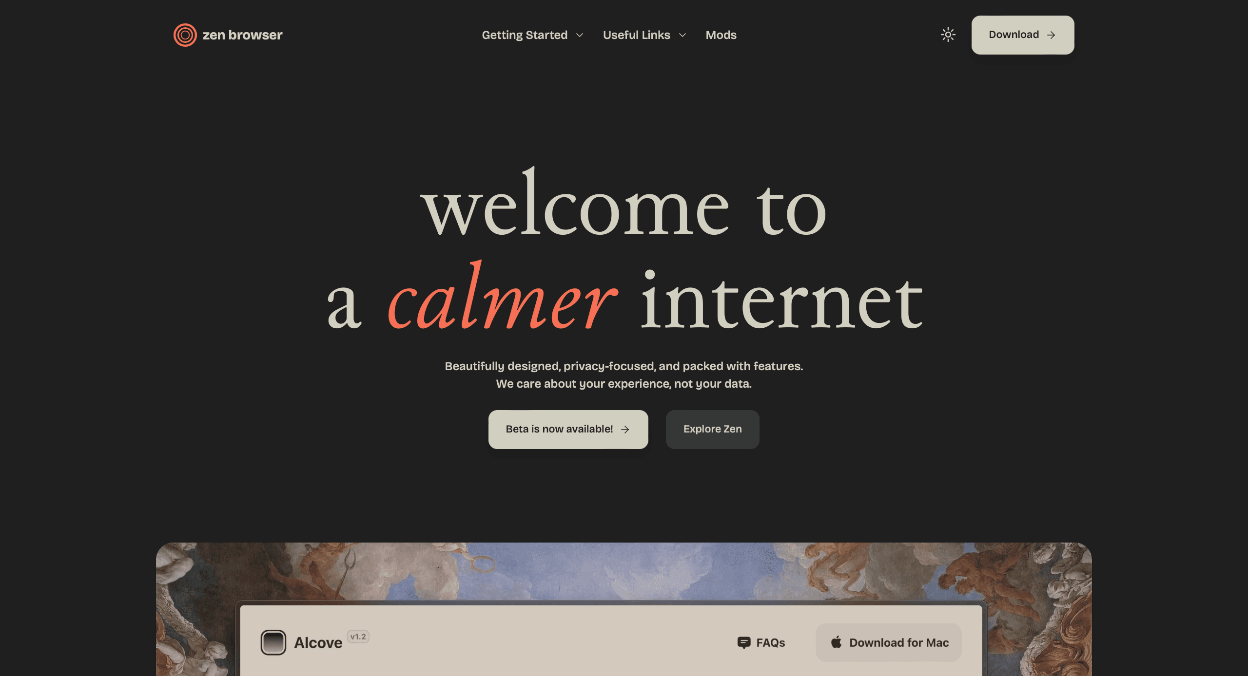 Zen Browser screenshot