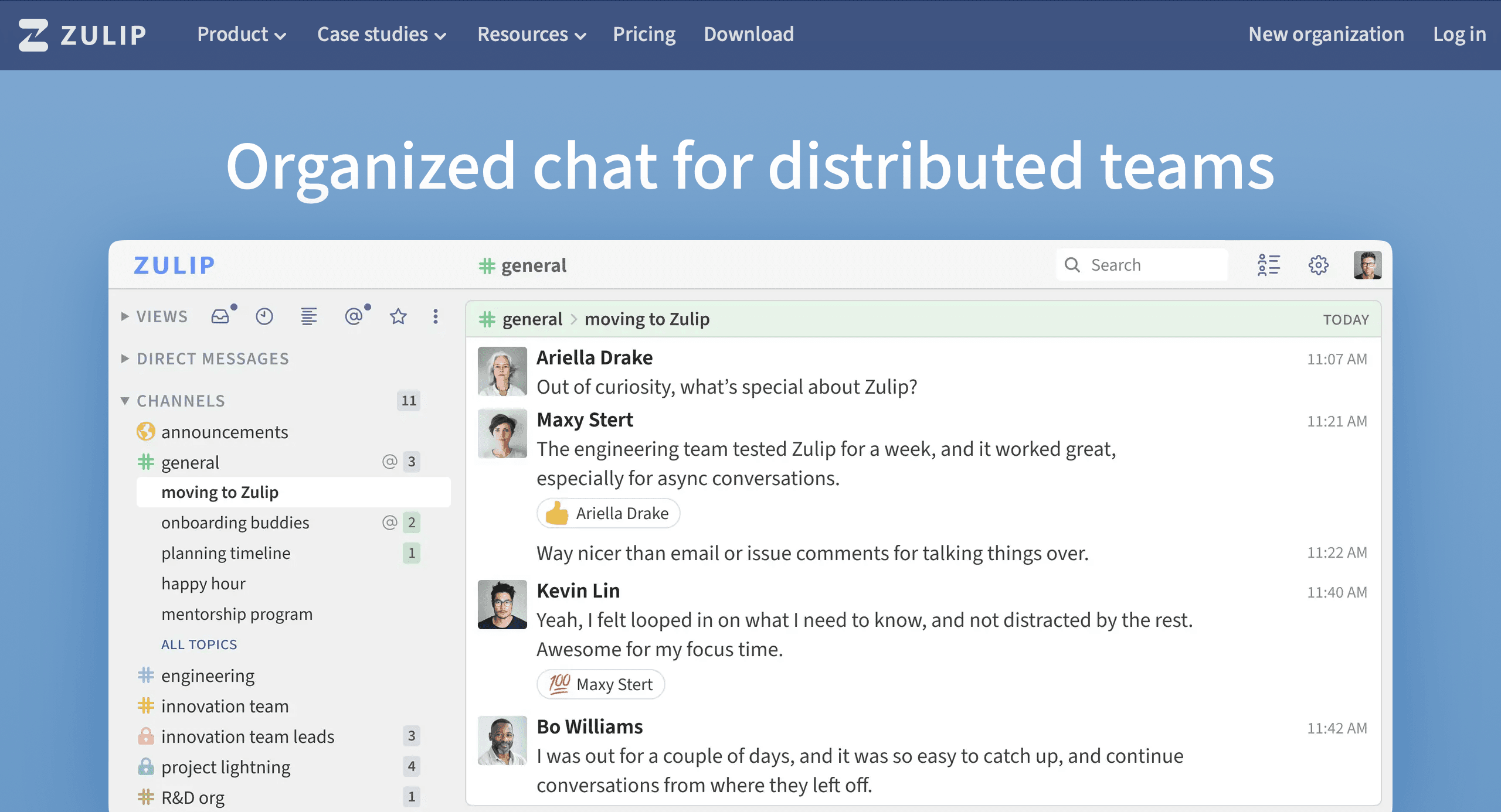 Zulip screenshot
